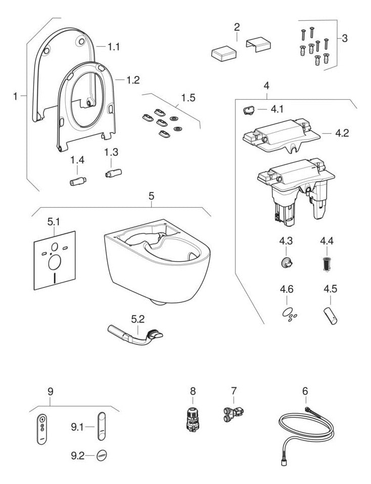 Geberit AquaClean Alba WC-Komplettanlage Wand-WC