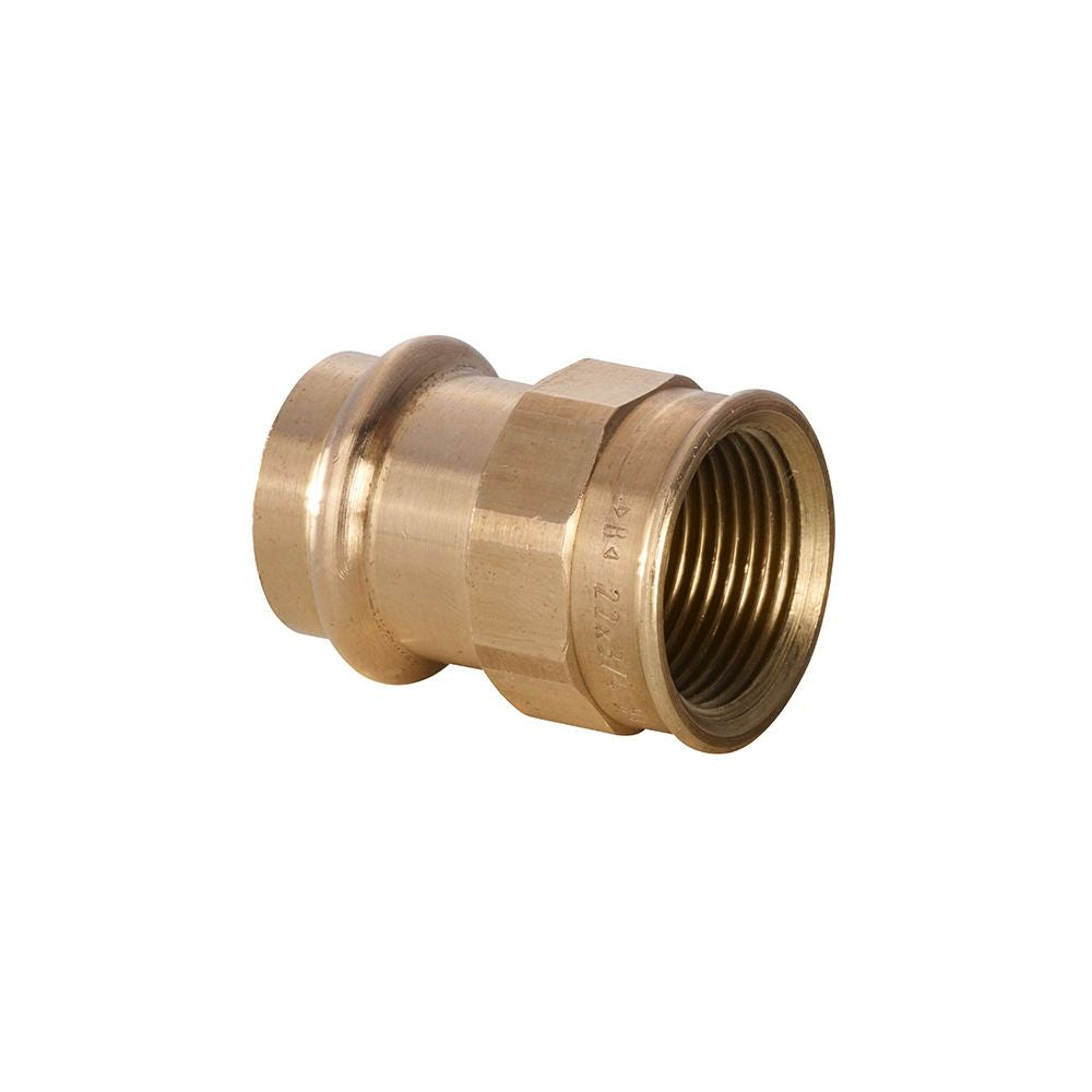 Kupferpress Übergangsmuffe mit Pressmuffe 22mmxRp 1, Rotguss