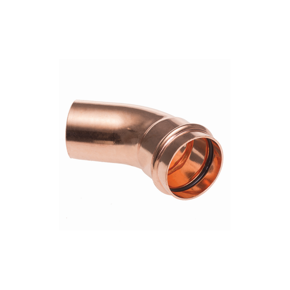 Kupferpress Bogen 28mm, 45Grad, I/A